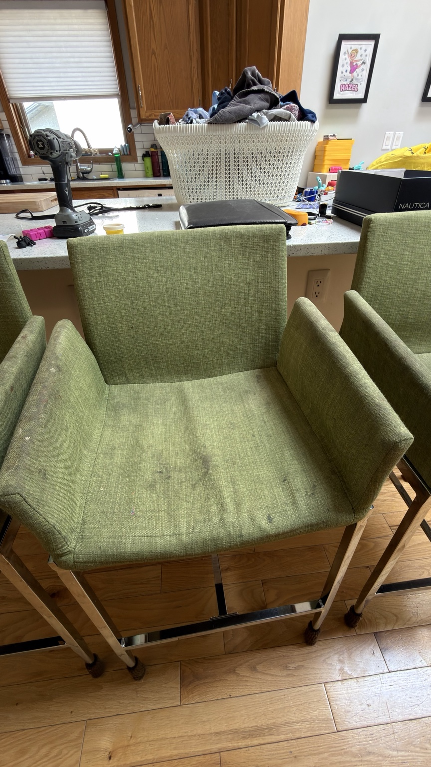 Dining chair cleaning before