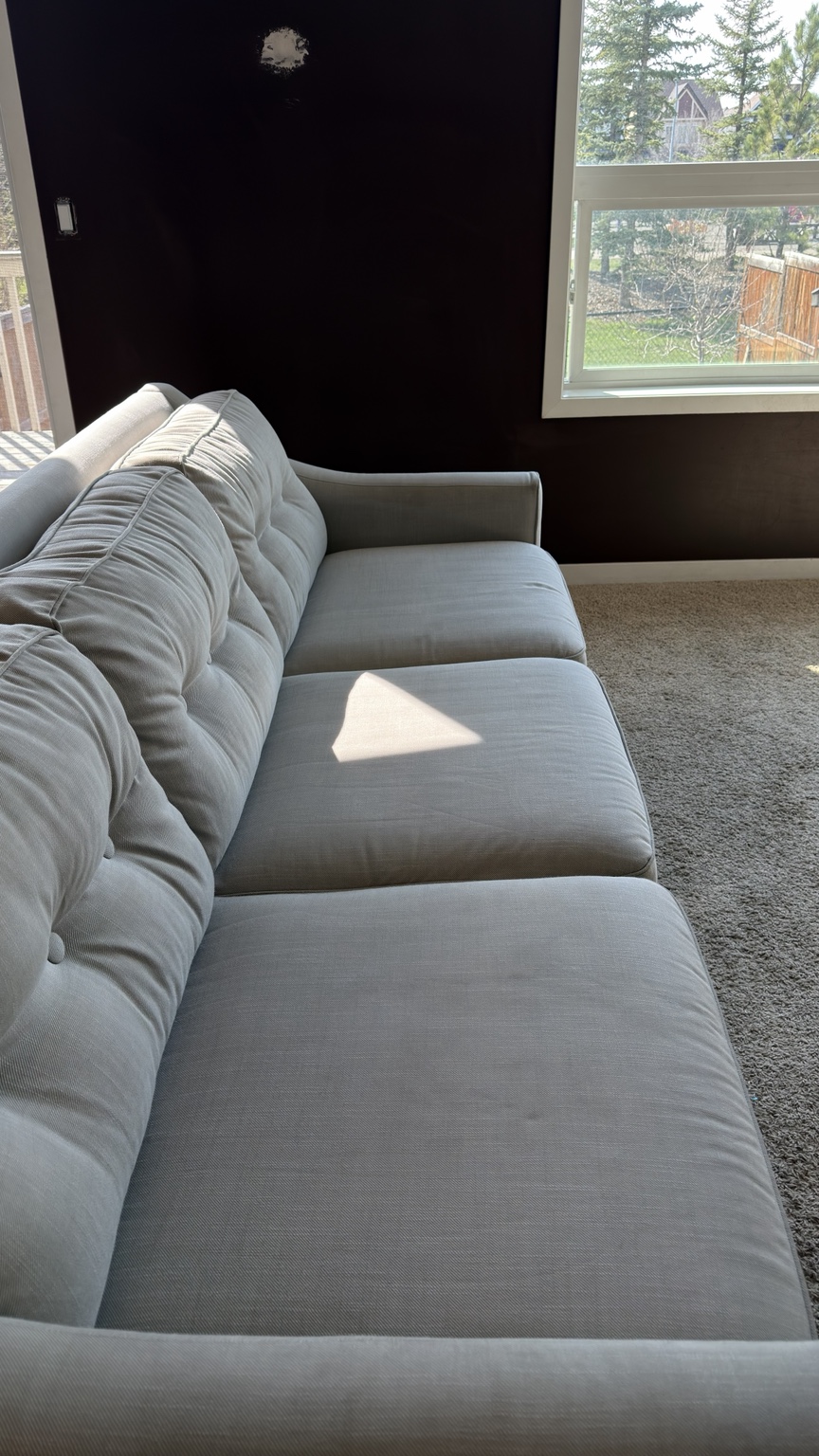 Light sofa cleaning after