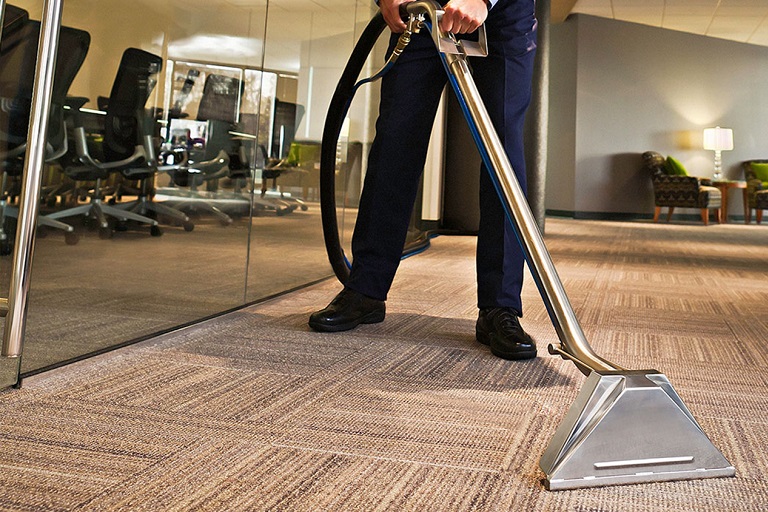 Carpet Cleaning in progress