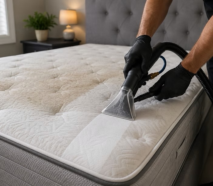 Mattress Cleaning in progress